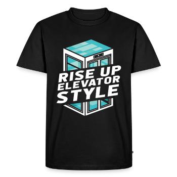 Elevator Elevator - Men's Premium Organic T-Shirt - black - Front - Nico (187cm)