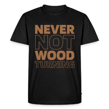 Tourneur sur bois - T-shirt Premium bio Homme - noir - Devant - Nico (187cm)
