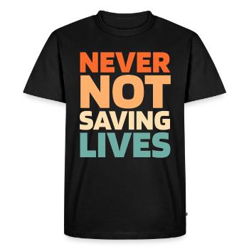 Service d’ambulance Paramédic Paramédical - T-shirt Premium bio Homme - noir - Devant - Nico (187cm)