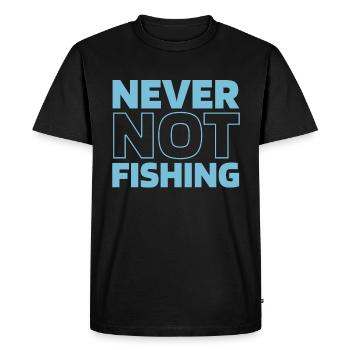 Pêche à la ligne - T-shirt Premium bio Homme - noir - Devant - Nico (187cm)