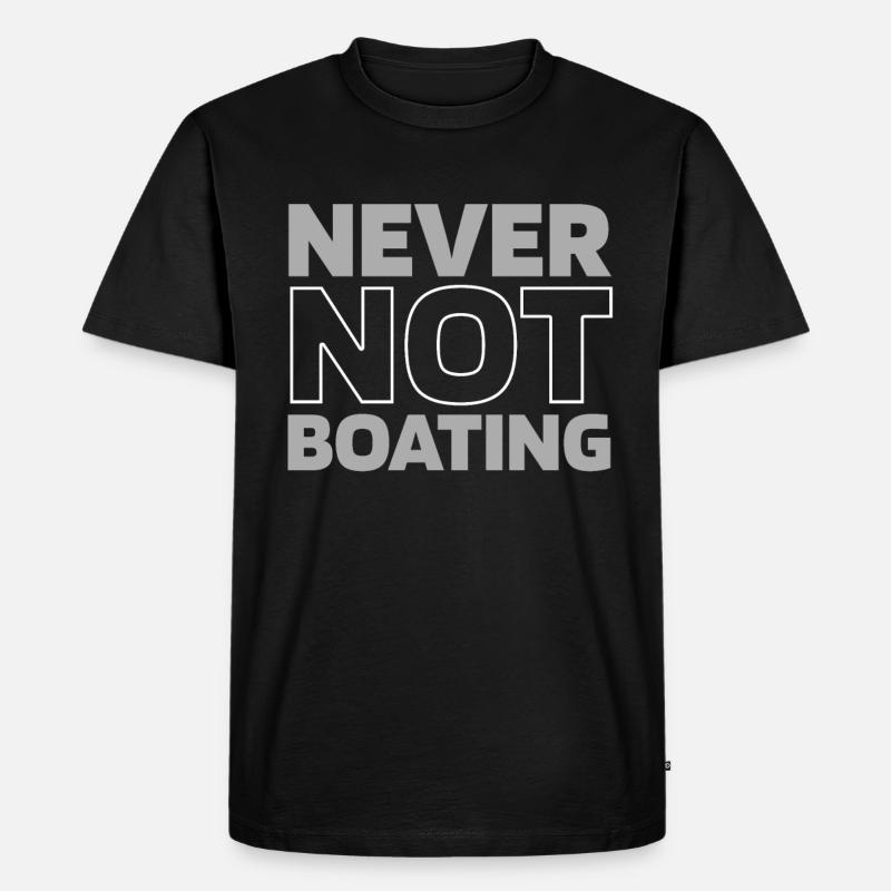 Pontonboot - Männer Premium Bio T-Shirt - Schwarz