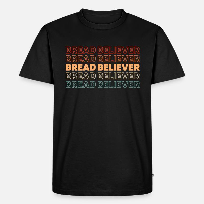 Sauerteig Brot - Männer Premium Bio T-Shirt - Schwarz