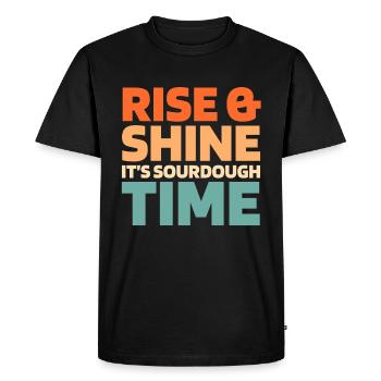 Sourdough bread - Men's Premium Organic T-Shirt - black - Front - Nico (187cm)