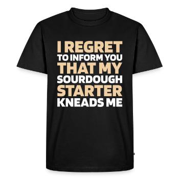 Sourdough bread - Men's Premium Organic T-Shirt - black - Front - Nico (187cm)