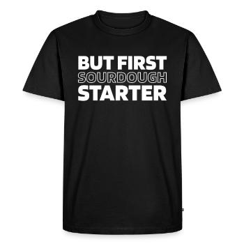 Sourdough bread - Men's Premium Organic T-Shirt - black - Front - Nico (187cm)