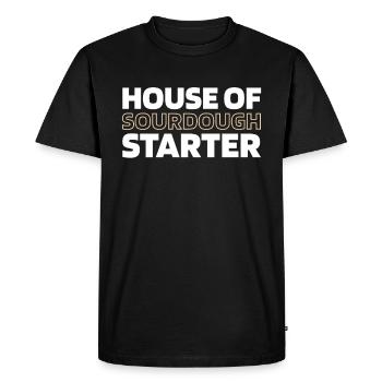 Sourdough bread - Men's Premium Organic T-Shirt - black - Front - Nico (187cm)