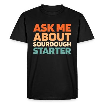 Sourdough bread - Men's Premium Organic T-Shirt - black - Front - Nico (187cm)