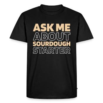 Sourdough bread - Men's Premium Organic T-Shirt - black - Front - Nico (187cm)
