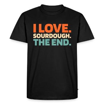 Sourdough bread - Men's Premium Organic T-Shirt - black - Front - Nico (187cm)