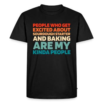 Sourdough bread - Men's Premium Organic T-Shirt - black - Front - Nico (187cm)