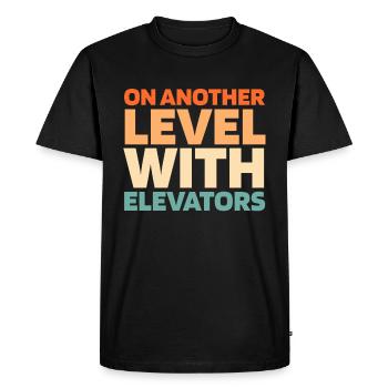 Elevator Elevator - Men's Premium Organic T-Shirt - black - Front - Nico (187cm)