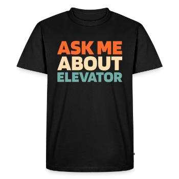 Elevator Elevator - Men's Premium Organic T-Shirt - black - Front - Nico (187cm)