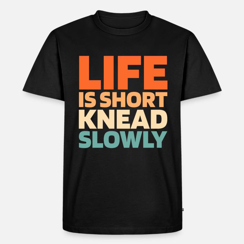 Sauerteig Brot - Männer Premium Bio T-Shirt - Schwarz