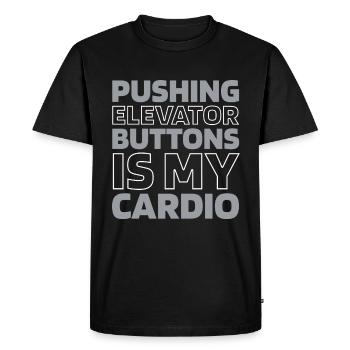 Elevator Elevator - Men's Premium Organic T-Shirt - black - Front - Nico (187cm)