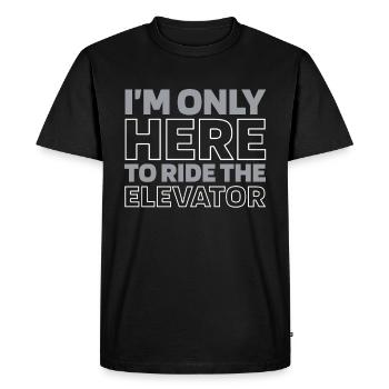 Ascenseur Ascenseur - T-shirt Premium bio Homme - noir - Devant - Nico (187cm)