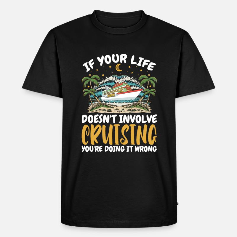 Kreuzfahrt - Männer Premium Bio T-Shirt - Schwarz