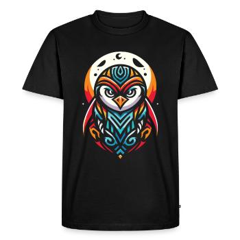 Phases de lune du pingouin - T-shirt Premium bio Homme - noir - Devant - Nico (187cm)