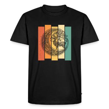 Phases de lune de la tribu des cerfs - T-shirt Premium bio Homme - noir - Devant - Nico (187cm)