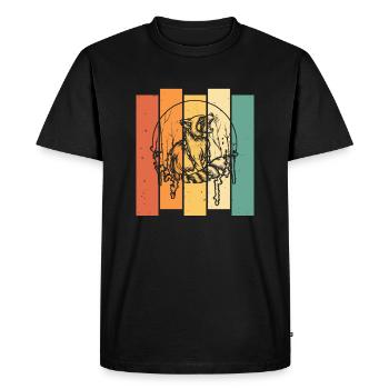 Raccoon Moon Howling - Men's Premium Organic T-Shirt - black - Front - Nico (187cm)
