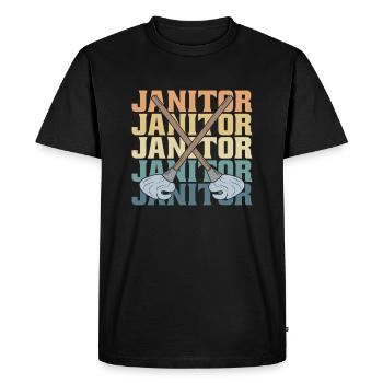 Caretaker - Men's Premium Organic T-Shirt - black - Front - Nico (187cm)