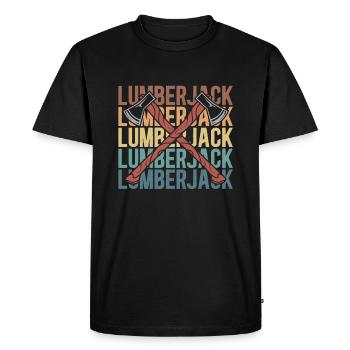 Wood chippers, forestry workers, lumberjacks - Men's Premium Organic T-Shirt - black - Front - Nico (187cm)