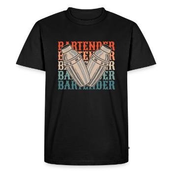 Barman Barman - T-shirt Premium bio Homme - noir - Devant - Nico (187cm)
