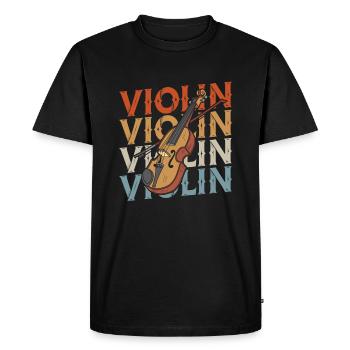 Violon Violon - T-shirt Premium bio Homme - noir - Devant - Nico (187cm)