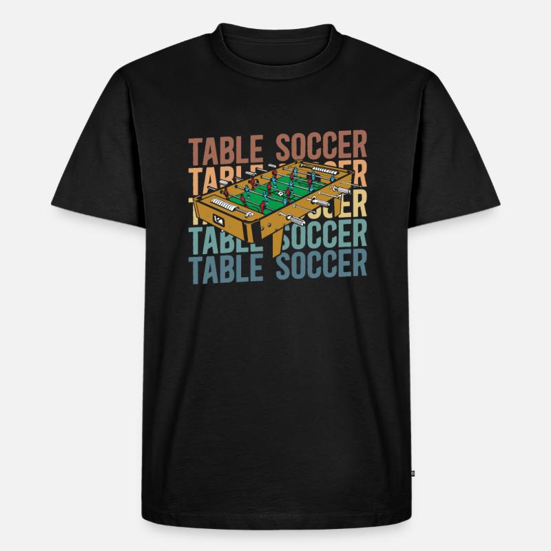 Tischfußball Kicker - Männer Premium Bio T-Shirt - Schwarz