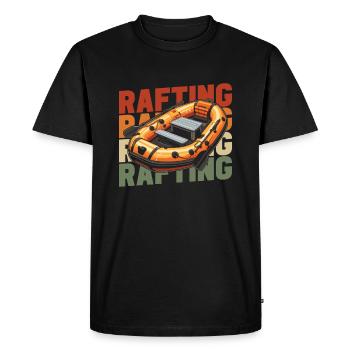 Rafting - T-shirt Premium bio Homme - noir - Devant - Nico (187cm)