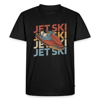 Jet Ski - T-shirt Premium bio Homme - noir - Devant - Nico (187cm)