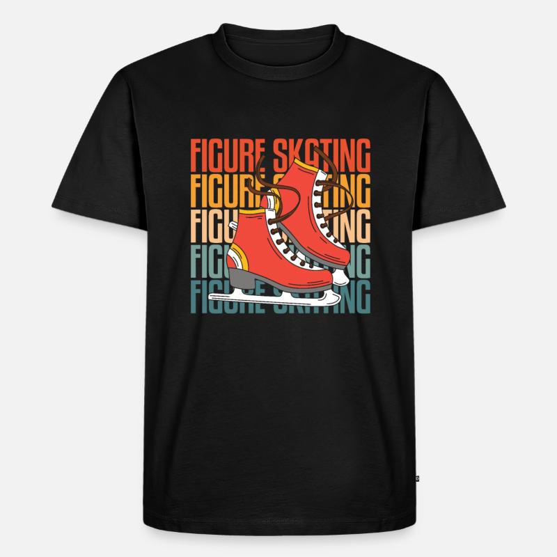 Eiskunstlauf Eiskunstläuferin - Männer Premium Bio T-Shirt - Schwarz