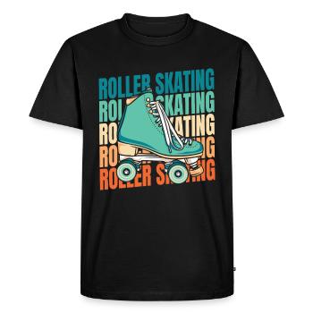 Patins à roulettes Patinage à roulettes - T-shirt Premium bio Homme - noir - Devant - Nico (187cm)