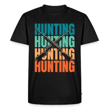 Chasse Chasseur Chasse - T-shirt Premium bio Homme - noir - Devant - Nico (187cm)