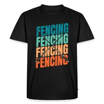 Escrimeurs d’escrime - T-shirt Premium bio Homme - noir - Devant - Nico (187cm)