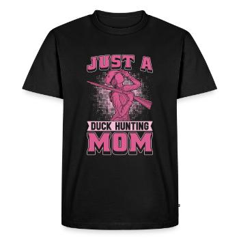 Chasse au canard Mère de chasse au canard - T-shirt Premium bio Homme - noir - Devant - Nico (187cm)