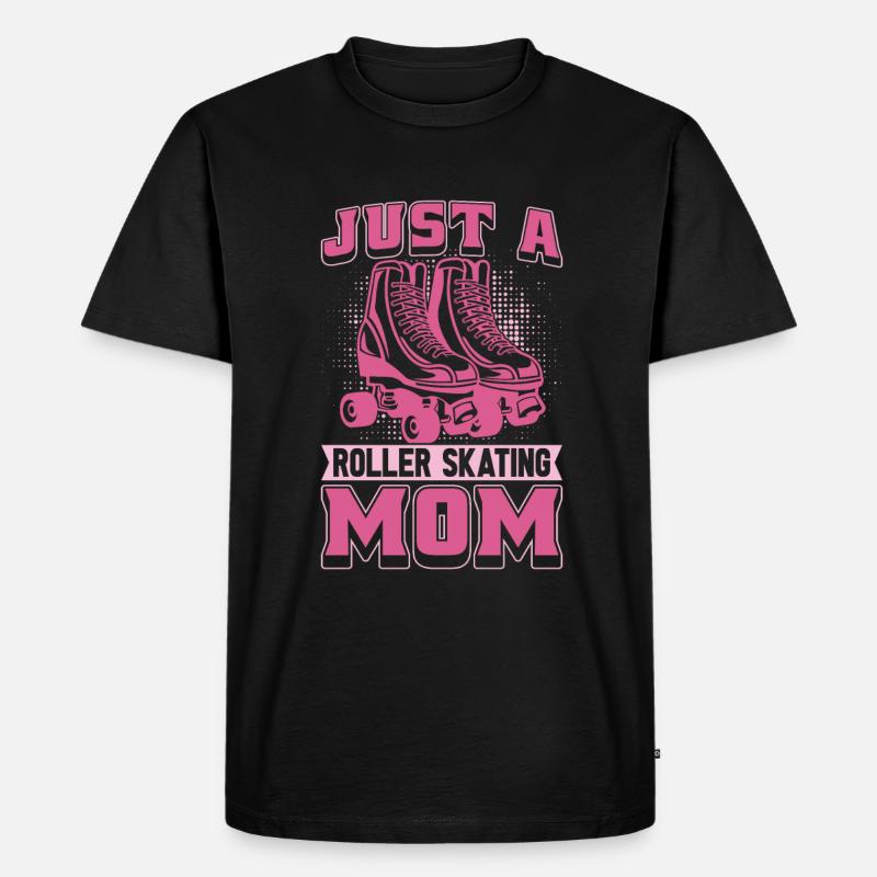 Rollschuhe Rollschuhlaufen Mutter - Männer Premium Bio T-Shirt - Schwarz
