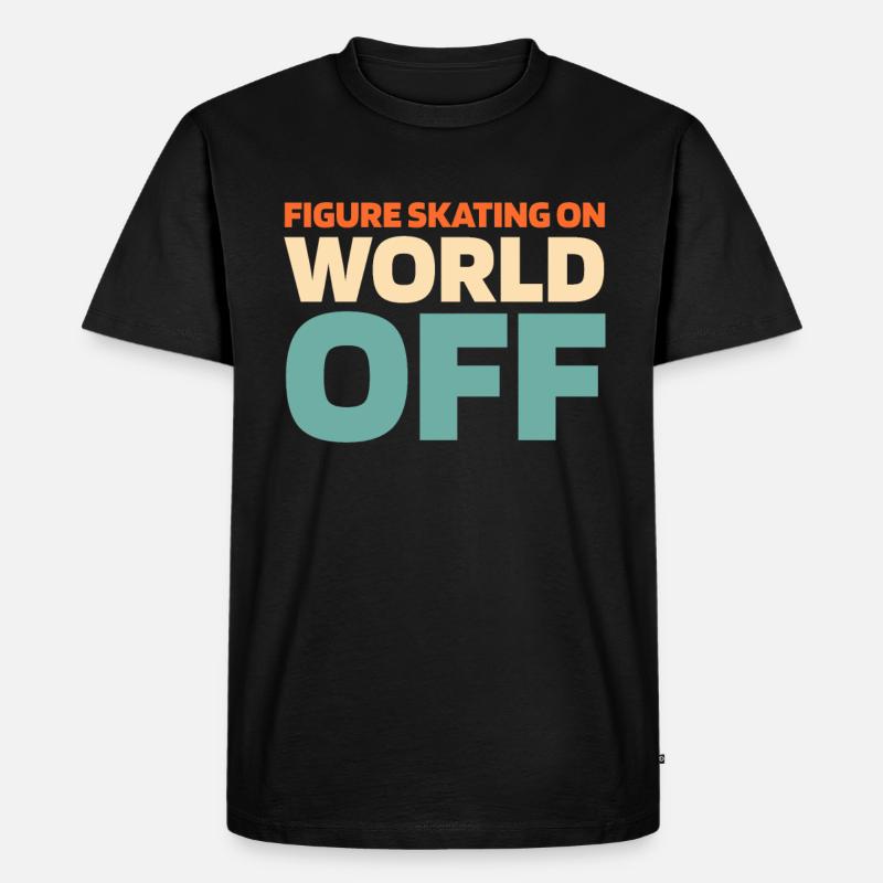 Eiskunstlauf Eiskunstläuferin - Männer Premium Bio T-Shirt - Schwarz