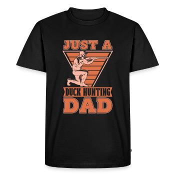 Ente Jagd Entenjagd Juste un père chasseur de canard - T-shirt Premium bio Homme - noir - Devant - Nico (187cm)