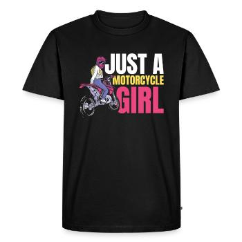 Motorrad Motard Moto Juste Une Moto Fille - T-shirt Premium bio Homme - noir - Devant - Nico (187cm)