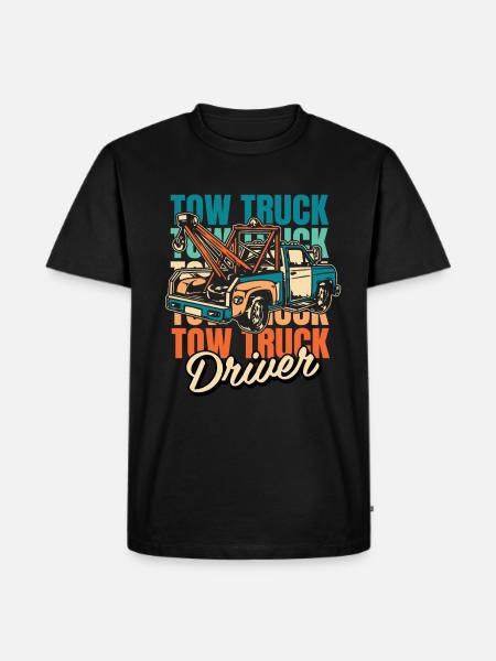 Abschleppdienst Abschlepper - Männer Premium Bio T-Shirt - Schwarz