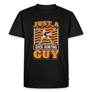 Ente Jagd Entenjagd Just A Duck Hunting Guy - T-shirt Premium bio Homme - noir - Devant - Nico (187cm)
