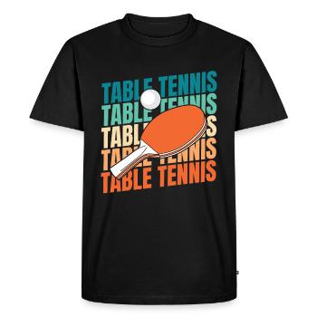 Table tennis Ping-pong - Men's Premium Organic T-Shirt - black - Front - Nico (187cm)