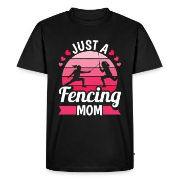 Escrimeur Juste une maman escrimeuse - T-shirt Premium bio Homme - noir - Devant - Nico (187cm)