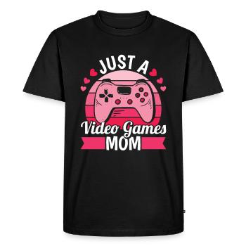 Gamer Gaming Juste une maman de jeux vidéo - T-shirt Premium bio Homme - noir - Devant - Nico (187cm)