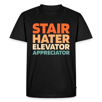Elevator Elevator - Men's Premium Organic T-Shirt - black - Front - Nico (187cm)
