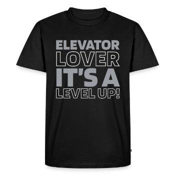 Ascenseur Ascenseur - T-shirt Premium bio Homme - noir - Devant - Nico (187cm)
