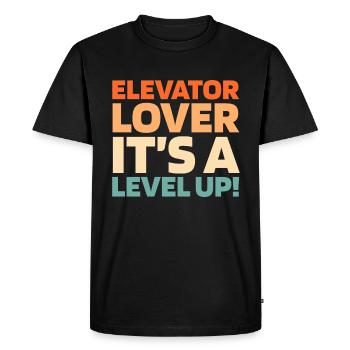 Elevator Elevator - Men's Premium Organic T-Shirt - black - Front - Nico (187cm)