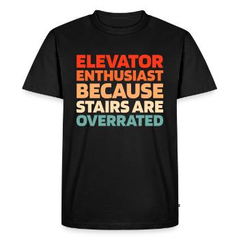 Elevator Elevator - Men's Premium Organic T-Shirt - black - Front - Nico (187cm)
