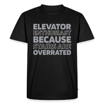 Elevator Elevator - Men's Premium Organic T-Shirt - black - Front - Nico (187cm)