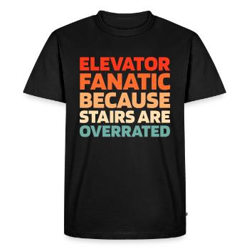 Elevator Elevator - Men's Premium Organic T-Shirt - black - Front - Nico (187cm)